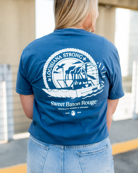Louisiana Strong Airboat Pocket T-Shirt