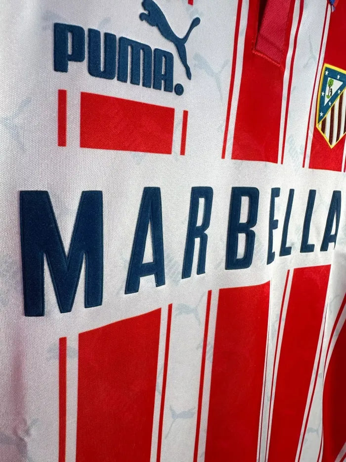 Atletico Madrid Home Long Sleeve Retro Jersey 1994/95