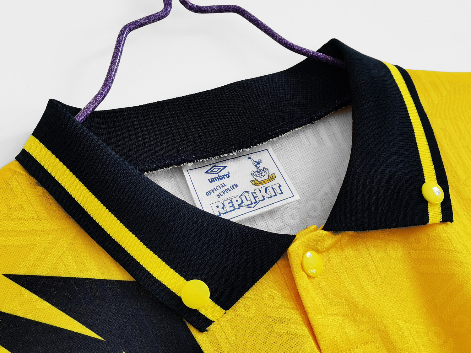 Tottenham yellow Retro Jersey 1992/94