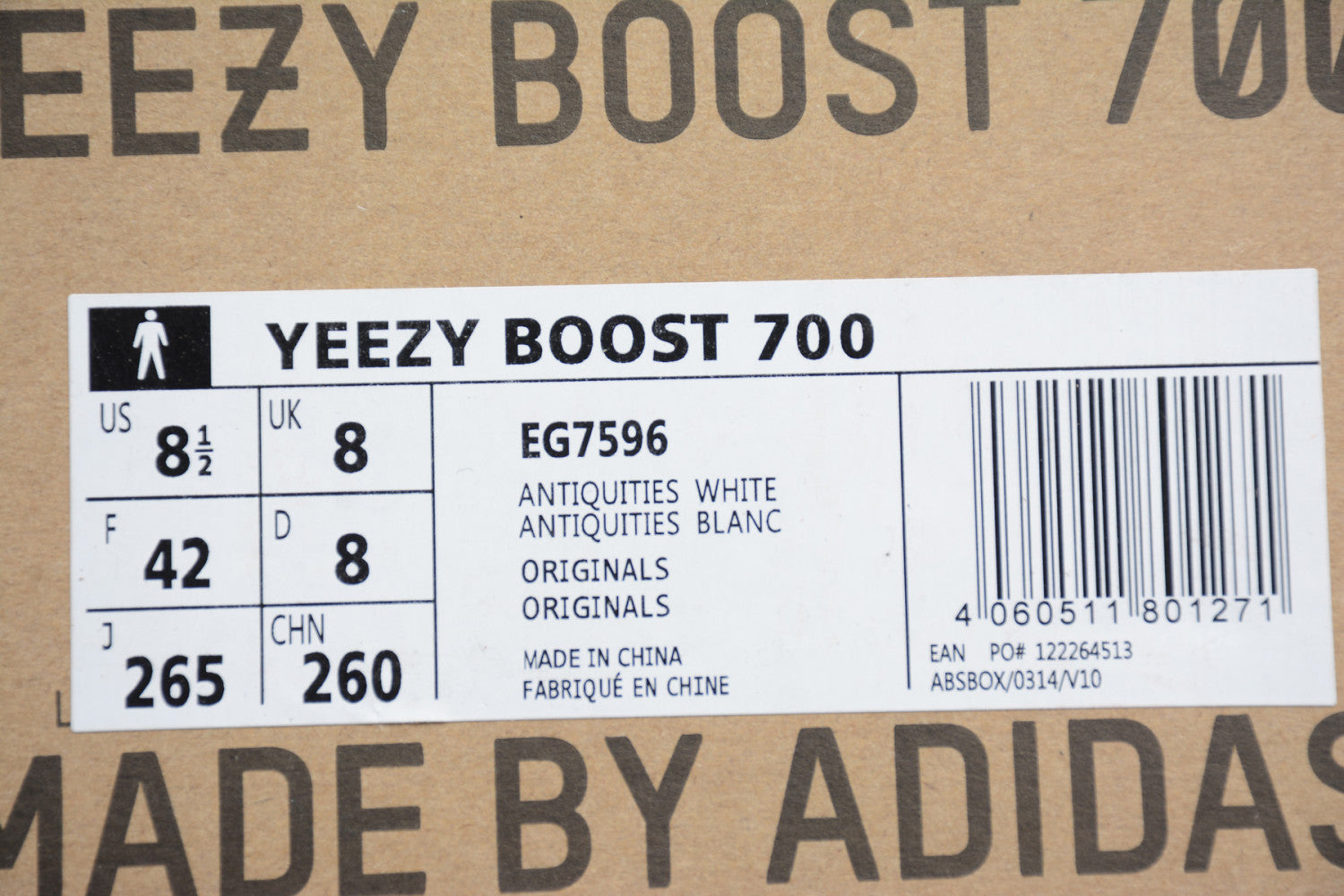 Yeezy Boost 700 White Gray EG7596