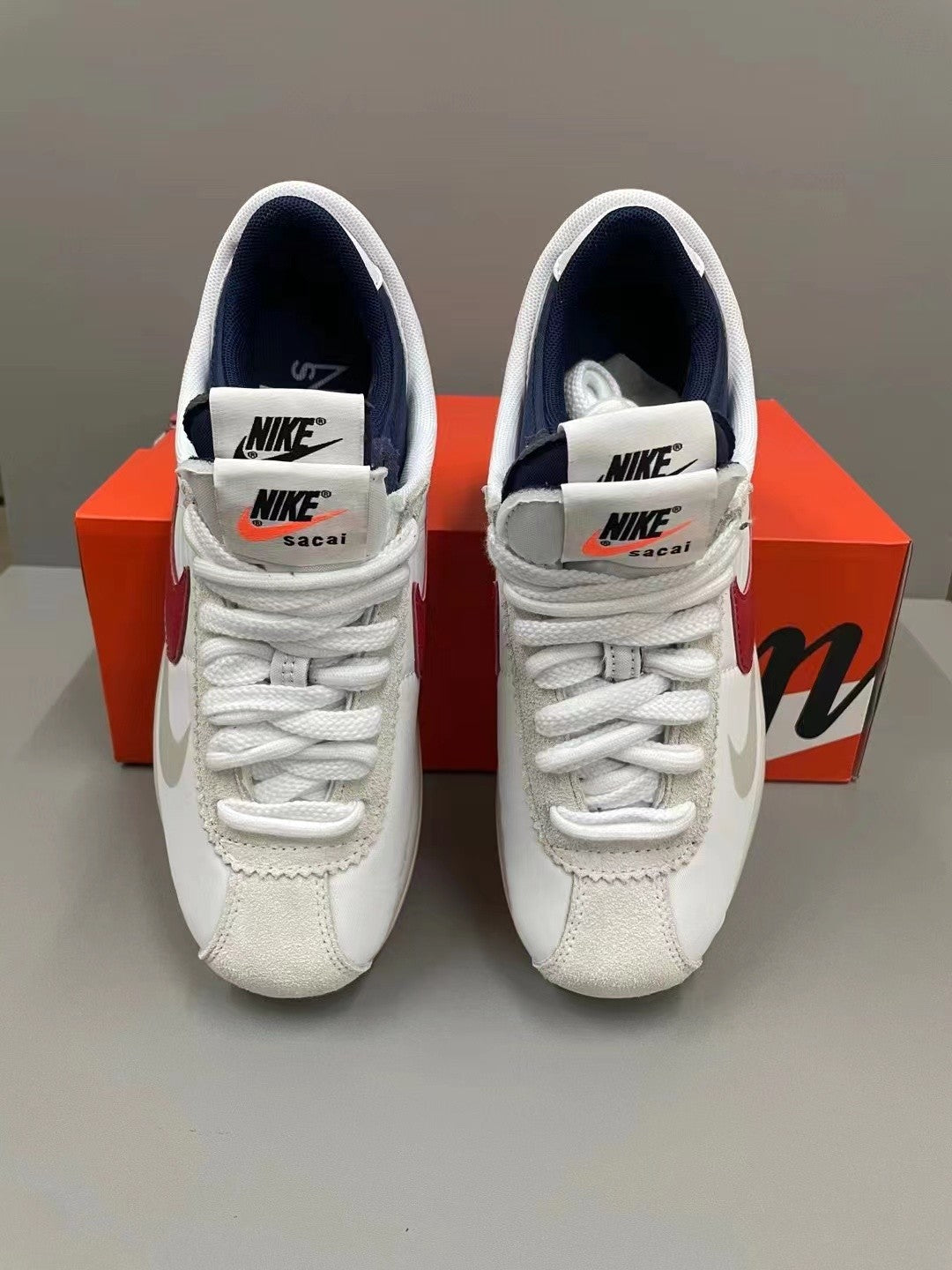 Waffle Sacai White Grey Sneakers